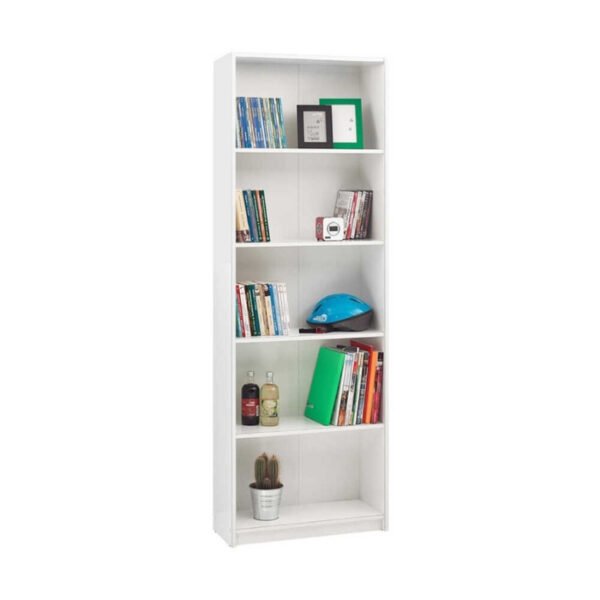 Βιβλιοθήκη μελαμίνης Max Megapap σε χρώμα λευκό 58x23x170εκ. - Image 5
