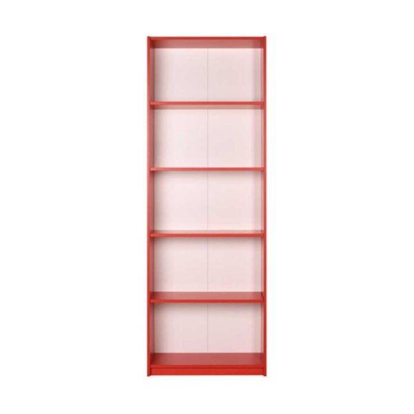 Βιβλιοθήκη μελαμίνης Max Megapap σε χρώμα κόκκινο 58x23x170εκ. - Image 4