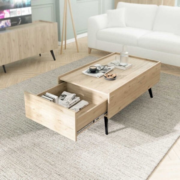 Τραπεζάκι σαλονιού Luna Megapap χρώμα florida oak 102x61x44εκ. - Image 4