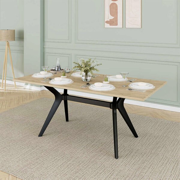 Τραπέζι Luna Megapap χρώμα florida oak 181x90x75εκ. - Image 2