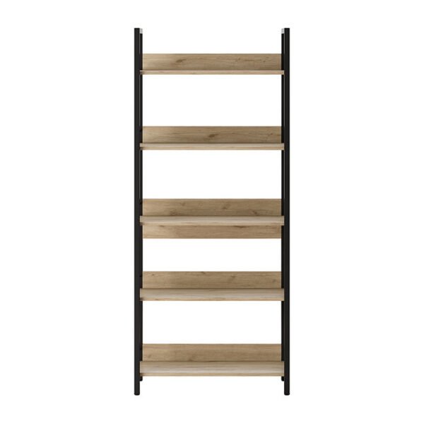Βιβλιοθήκη Connect Megapap χρώμα florida oak 73x35x172εκ. - Image 5