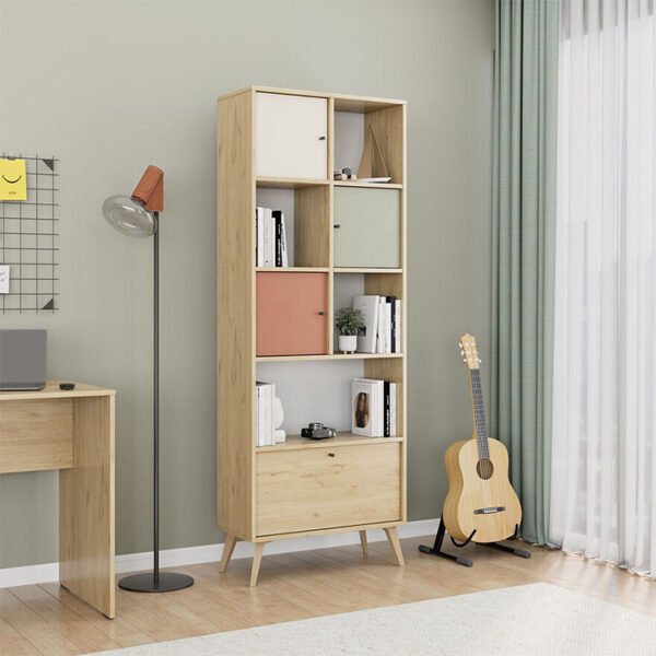 Βιβλιοθήκη Terra Megapap χρώμα florida oak 67x30x181εκ. - Image 2