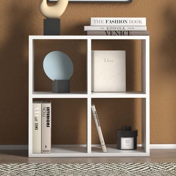 Βιβλιοθήκη Cube Megapap από μελαμίνη χρώμα λευκό 60x23x60εκ. - Image 3