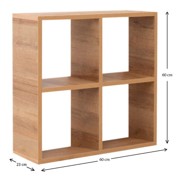 Βιβλιοθήκη Cube Megapap από μελαμίνη χρώμα pine oak 60x23x60εκ. - Image 4