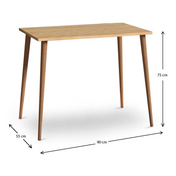 Γραφείο Fiona Megapap από μελαμίνη χρώμα oak 90x55x75εκ. - Image 4