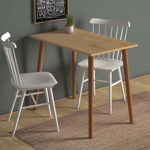 Τραπέζι Fiona Megapap από μελαμίνη χρώμα oak 90x55x75εκ. - Image 2