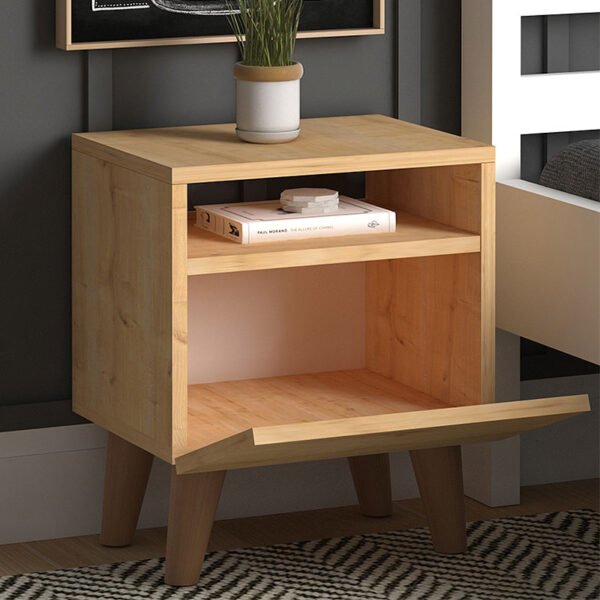 Κομοδίνο Luce Megapap από μελαμίνη χρώμα oak 40x30x47,6εκ. - Image 2