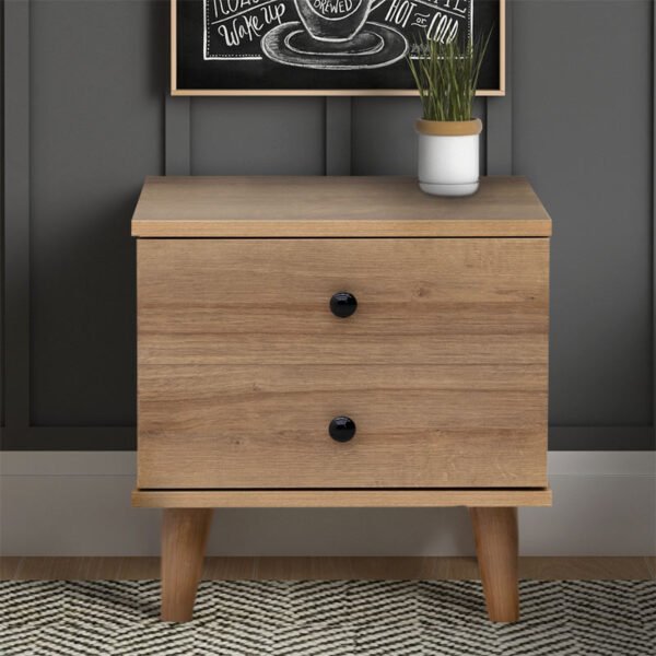 Κομοδίνο Luce Megapap από μελαμίνη χρώμα pine oak 45x35x47εκ. - Image 4