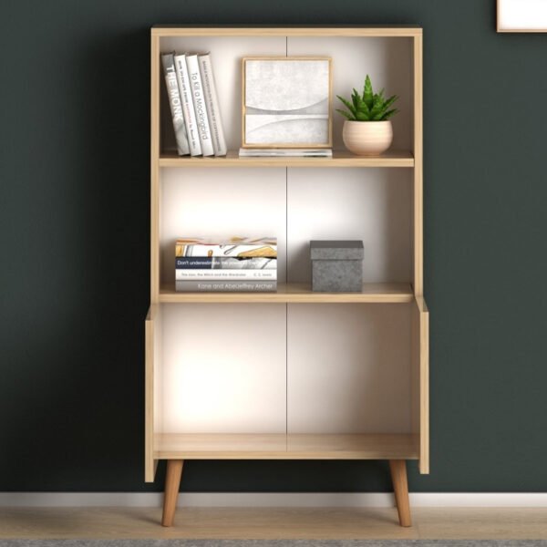 Βιβλιοθήκη μελαμίνης Cube Megapap χρώμα oak 60x24x110εκ. - Image 3