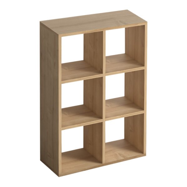 Βιβλιοθήκη Cube Megapap από μελαμίνη χρώμα oak 73,5x34x109εκ. - Image 2