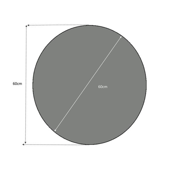 Καθρέφτης τοίχου Losta Megapap χρώμα λευκό 60x60x2,2εκ. - Image 3