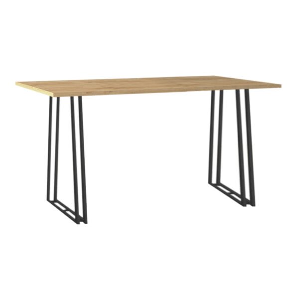Τραπέζι Gable Megapap μεταλλικό - μελαμίνης χρώμα sonoma - ανθρακί 140x80x76εκ. - Image 3