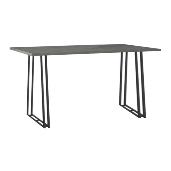 Τραπέζι Gable Megapap μεταλλικό - μελαμίνης χρώμα γκρι σκυροδέματος 140x80x76εκ. - Image 3