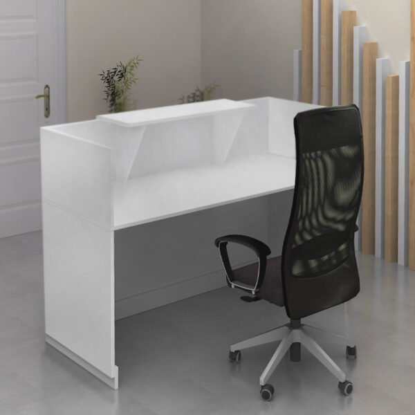 Γραφείο reception Lemmon Megapap χρώμα λευκό 160x70x110εκ. - Image 2