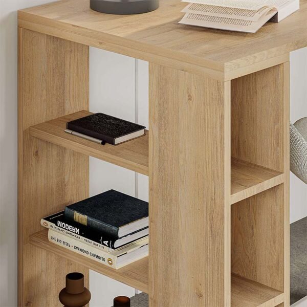 Γραφείο εργασίας Colmar Megapap από μελαμίνη χρώμα sapphire oak 140x60x75εκ - Image 3