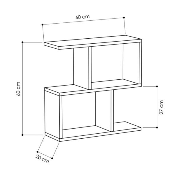Βοηθητικό τραπεζάκι Homemania Megapap χρώμα μαύρο 60x20x60εκ. - Image 5