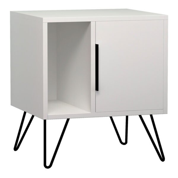 Κομοδίνο μελαμίνης Glynn Megapap χρώμα λευκό 50,2x44,6x60εκ. - Image 4