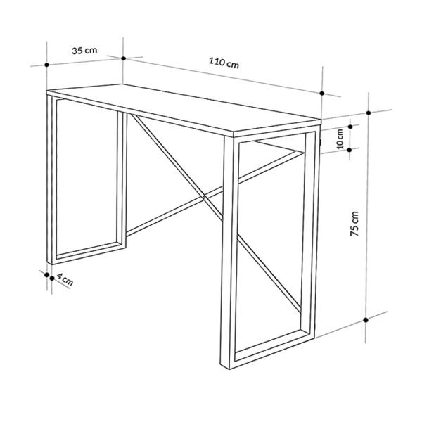 Κονσόλα Archie Megapap χρώμα sapphire oak 110x35x75εκ. - Image 5