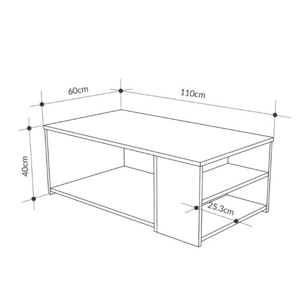 Τραπεζάκι σαλονιού Berg Megapap χρώμα γκρι ρετρό 110x60x40εκ. - Image 4