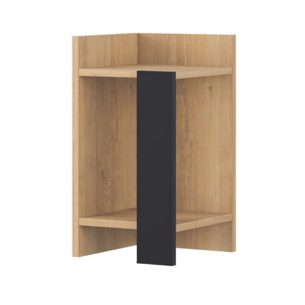 Κομοδίνο Elos Megapap χρώμα saphhire oak - silky black 30x31,7x55εκ. - Image 2
