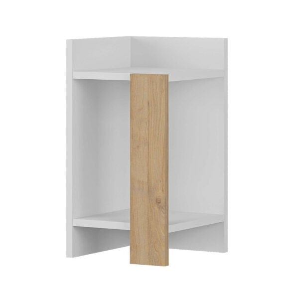 Κομοδίνο Elos Megapap χρώμα λευκό - saphhire oak 30x31,7x55εκ. - Image 2