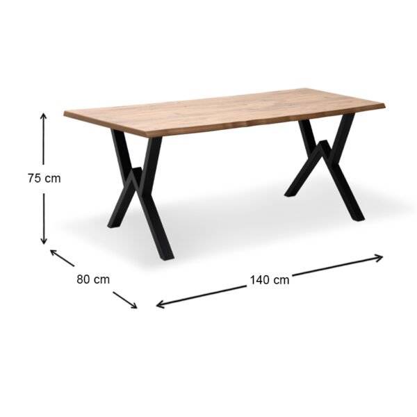 Τραπέζι Walter Megapap Mdf - μεταλλικό χρώμα ακακίας 140x80x75εκ. - Image 6