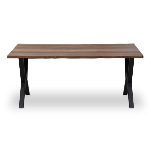 Τραπέζι Walter Megapap Mdf - μεταλλικό χρώμα καρυδί 140x80x75εκ. - Image 4