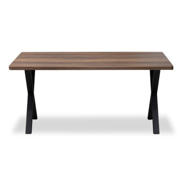 Τραπέζι Jeremy Megapap Mdf - μεταλλικό χρώμα καρυδί 140x80x75εκ. - Image 3