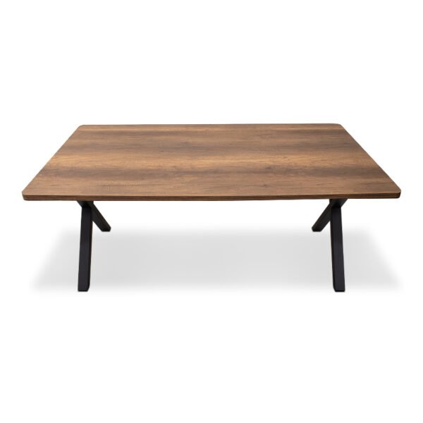 Τραπέζι Jeremy Megapap Mdf - μεταλλικό χρώμα καρυδί 140x80x75εκ. - Image 4