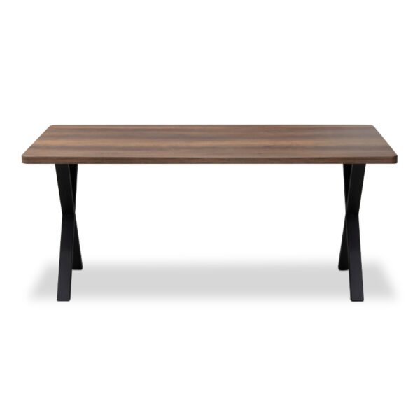 Τραπέζι Jeremy Megapap Mdf - μεταλλικό χρώμα καρυδί 160x80x75εκ. - Image 3