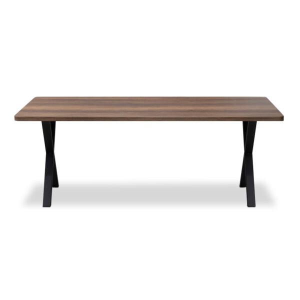 Τραπέζι Jeremy Megapap Mdf - μεταλλικό χρώμα καρυδί 200x100x75εκ. - Image 3