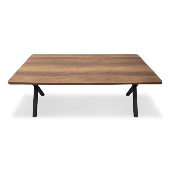 Τραπέζι Jeremy Megapap Mdf - μεταλλικό χρώμα καρυδί 200x100x75εκ. - Image 4