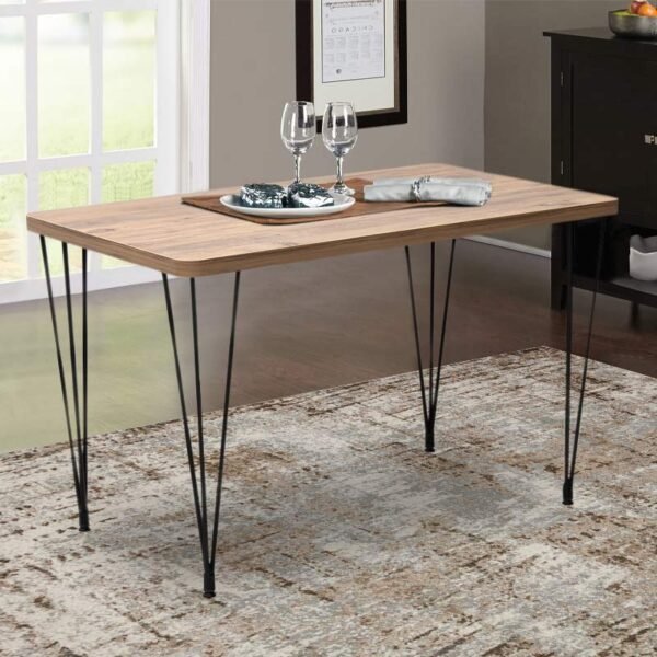 Τραπέζι Roger Megapap Mdf - μεταλλικό χρώμα ακακίας 120x70x75εκ. - Image 2