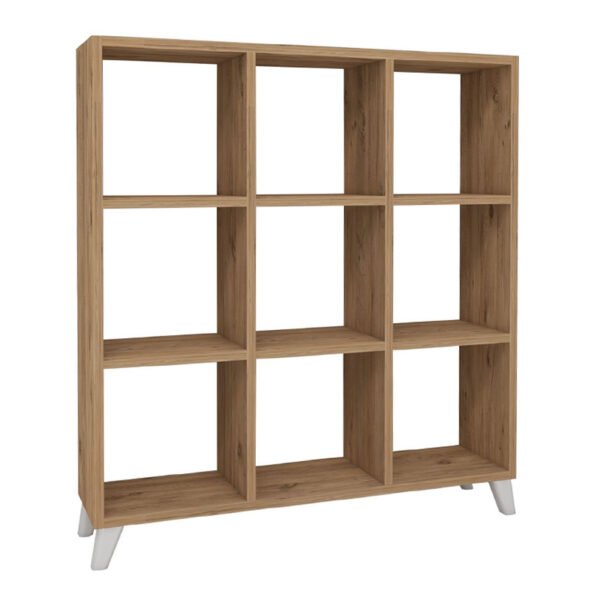 Βιβλιοθήκη μελαμίνης Saul Megapap χρώμα pine oak 88,2x20x88,2εκ. - Image 2