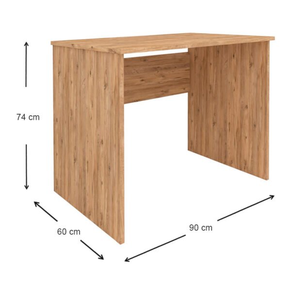 Γραφείο εργασίας Kalen Megapap από μελαμίνη χρώμα pine oak 90x60x74εκ. - Image 4
