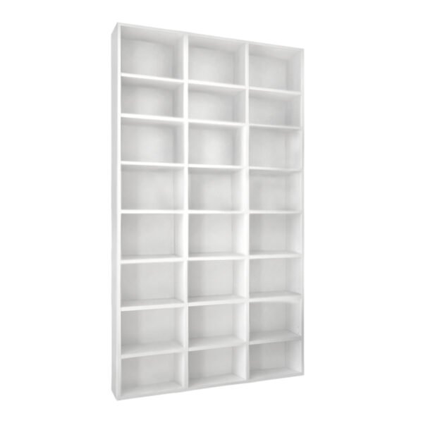 Βιβλιοθήκη μελαμίνης Fyodor Megapap χρώμα λευκό 102x16x178εκ. - Image 3