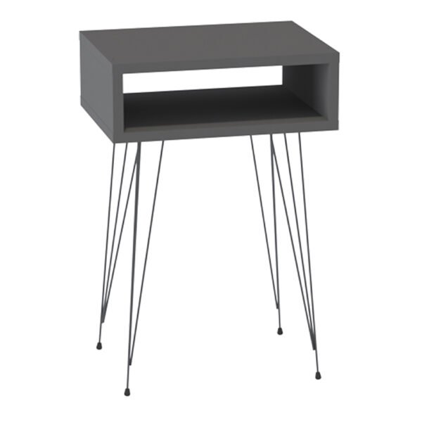 Κομοδίνο μελαμίνης Scott Megapap χρώμα ανθρακί 40x30x60εκ. - Image 3