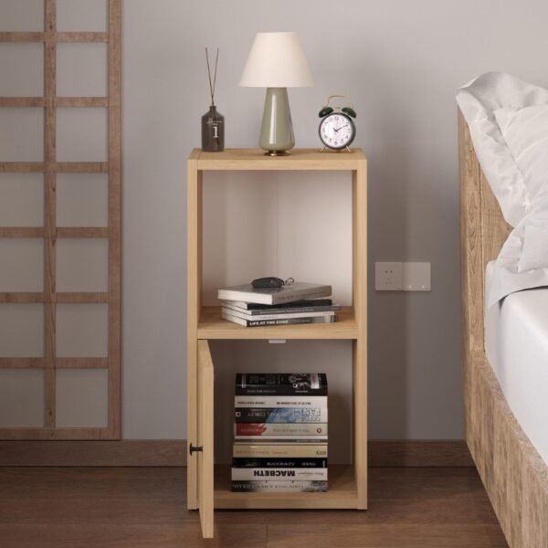 Κομοδίνο Vito Megapap χρώμα sapphire oak 34x30x66,4εκ. - Image 2