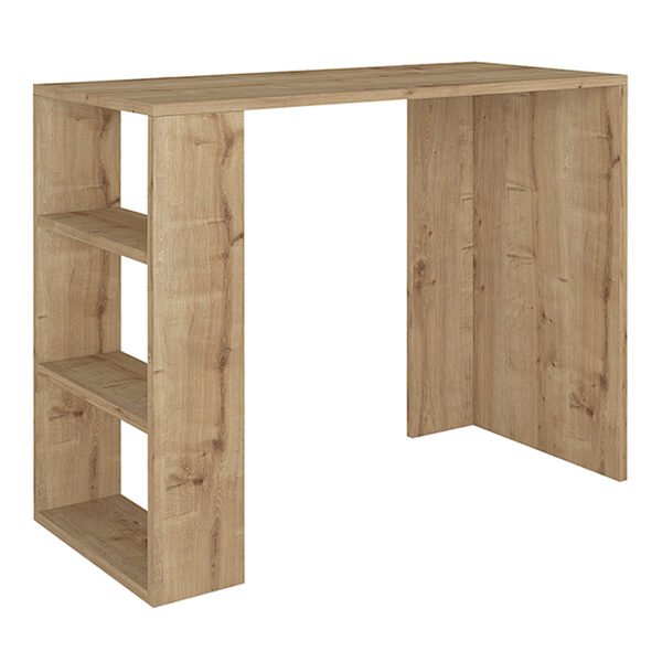 Γραφείο εργασίας Netenia Megapap από μελαμίνη χρώμα sapphire oak 90x40x74εκ. - Image 4