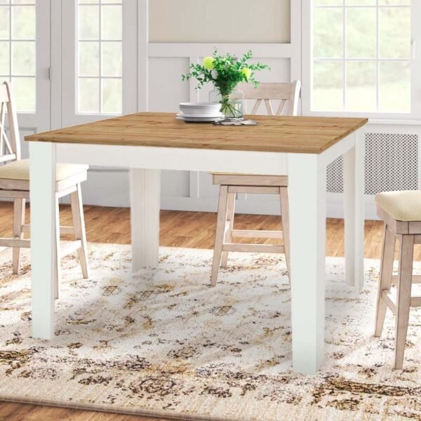 Τραπέζι μελαμίνης Darlen Megapap χρώμα λευκό - sapphire oak 110x72x74εκ. - Image 3
