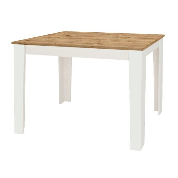 Τραπέζι μελαμίνης Darlen Megapap χρώμα λευκό - sapphire oak 110x72x74εκ. - Image 4
