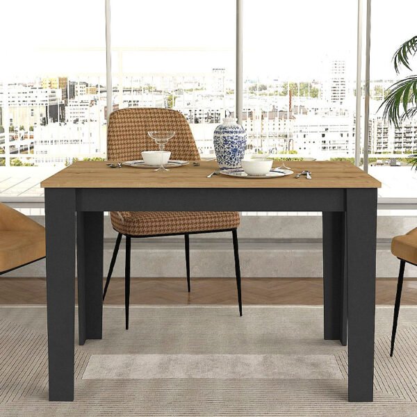 Τραπέζι Darlen Megapap χρώμα ανθρακί - sapphire oak 110x72x74εκ. - Image 2