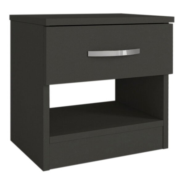Κομοδίνο μελαμίνης Lube Megapap χρώμα ανθρακί 40x28,2x40εκ. - Image 4