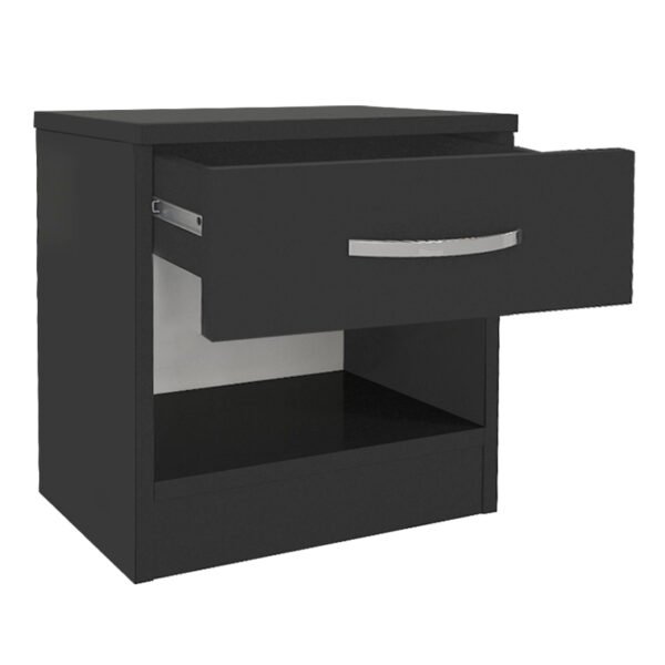 Κομοδίνο Lube Megapap χρώμα μαύρο 40x28,2x40εκ. - Image 5