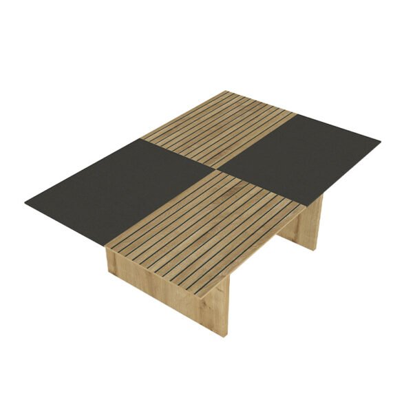 Τραπεζάκι σαλονιού Venita Megapap χρώμα sapphire oak - ανθρακί 90x60x33,8εκ. - Image 5