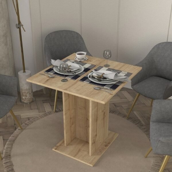 Τραπέζι Allos Megapap χρώμα sapphire oak 75x75x77εκ. - Image 2