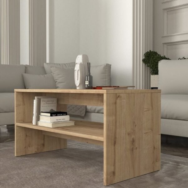 Τραπεζάκι σαλονιού Eleva Megapap χρώμα sapphire oak 90x44,6x46,4εκ. - Image 2