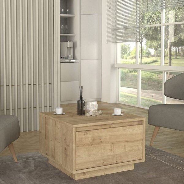 Τραπεζάκι σαλονιού Pura Megapap χρώμα sapphire oak 60x60x40εκ. - Image 4