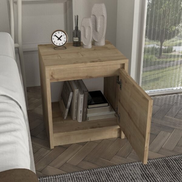 Κομοδίνο Conve Megapap χρώμα sapphire oak 40x35x45εκ. - Image 4