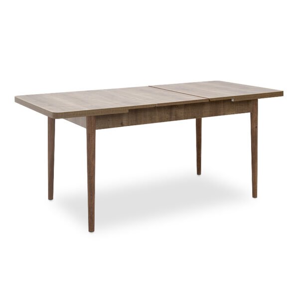 Τραπέζι Bruno Megapap επεκτεινόμενο από MDF/ ξύλο χρώμα ανοιχτό καρυδί 130/168x80x77εκ. - Image 2